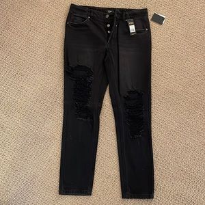 AFRM black super high rise crop jeans. Brand new with tags.